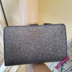 DUSK NAVY BOXED COMPACT WALLET LOLA KATE SPADE